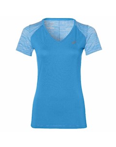 Футболка Беговая 2017 Fuzex V Neck Ss Top Синий Asics