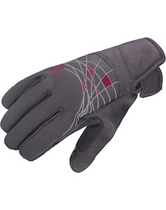 Перчатки Горные 2017 18 Rs Warm Glove W Black fluo Coral Salomon