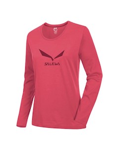 Футболка С Длинным Рукавом Для Активного Отдыха 2017 18 Solidlogo 2 Co W L s Tee Mineral Red Salewa