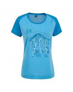 Футболка Туристическая 2015 Hiking Trekking Alpindonna Ghilini Piola Dry W S s Tee River Blue 8240 Salewa