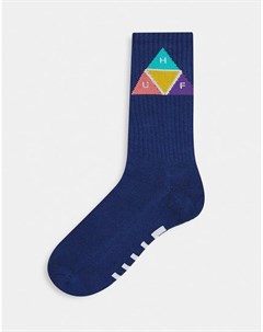 Темно синие носки с принтом в форме призмы Huf