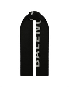Шерстяной шарф с логотипом бренда Balenciaga