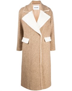 Пальто с контрастными вставками и поясом Ava adore