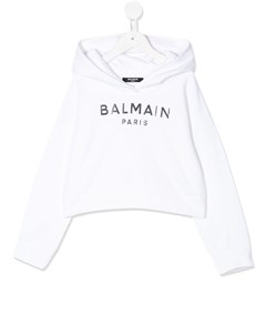 Худи с длинными рукавами и логотипом Balmain kids