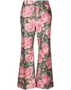 Укороченные брюки с цветочным принтом Paco rabanne