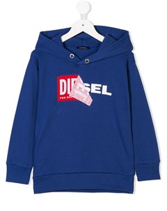 Толстовка с капюшоном и принтом логотипа Diesel kids