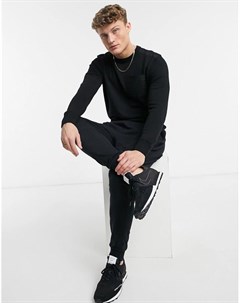 Черный джемпер с контрастным карманом Burton menswear