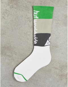 Белые носки с разноцветными полосками Huf