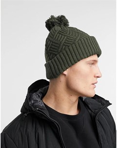 Зеленая шапка с помпоном Burton menswear
