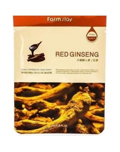 Тканевая маска с экстрактом корня красного женьшеня FarmStay Farmstay (корея)