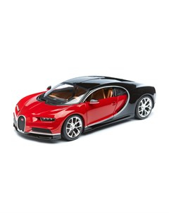 Машинка металлическая Bugatti Chiron 1 18 красный черный Bburago