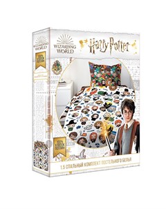 Комплект постельного белья Гарри Поттер с наволочкой 70х70см 1 5 спальный Отк