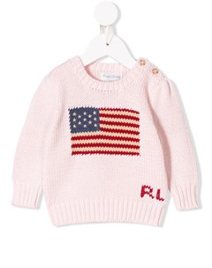 Трикотажный свитер с узором флага Ralph lauren kids