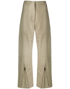 Укороченные брюки с молниями спереди Stella mccartney