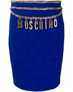Стеганая юбка с поясом Moschino
