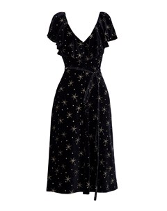 Платье миди из шелковой ткани с принтом звезд Valentino
