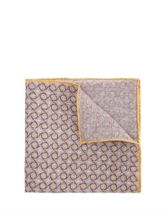 Мужской платок паше из хлопка и льна с геометрическим орнаментом Brunello cucinelli