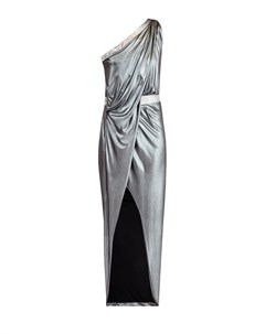 Асимметричное платье макси с выполненной вручную зеркальной отделкой Balmain