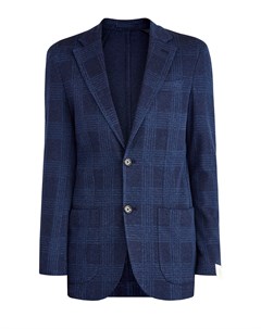 Пиджак из хлопка в клетку с карманами в неаполитанском стиле Eleventy