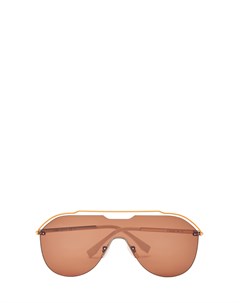 Очки маска в графичной металлической оправе авиатор Fendi (sunglasses)
