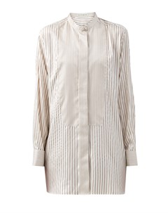 Блуза oversize из шелка с нитью люрекса и запонками Etro