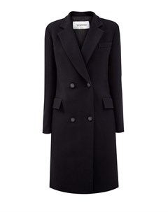 Двубортное пальто из шерстяной ткани с приталенным силуэтом Valentino