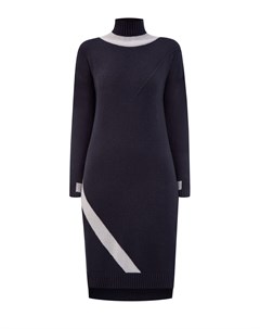 Кашемировое платье джемпер с геометрическим узором Lorena antoniazzi
