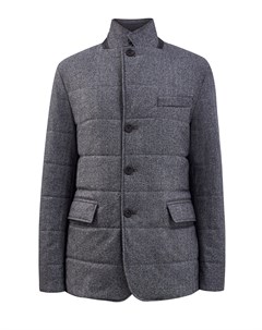 Утепленная куртка из шерстяной фланели с лацканами Canali