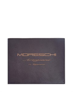 Бумажник с двумя отделениями из матовой крупнозернистой кожи Moreschi