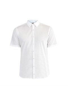 Рубашка из хлопкового джерси белоснежного цвета Canali
