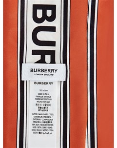 Шелковый шарф лента с двумя принтами из архивов бренда Burberry