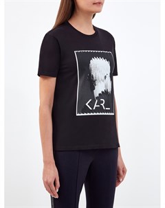 Хлопковая футболка Karl Legend из дышащего джерси Karl lagerfeld