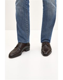 Туфли дерби в классическом стиле из крупнозернистой кожи с фактурным декором Artioli