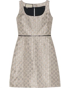 Платье мини из ткани ламе с узором GG Supreme Gucci