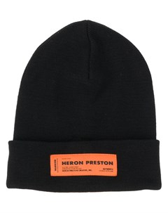 Шапка бини с нашивкой логотипом Heron preston