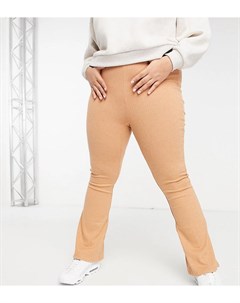 Расклешенные трикотажные брюки с высокой талией от комплекта Fashion union plus