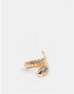 Золотистое кольцо в виде змеи Asos design