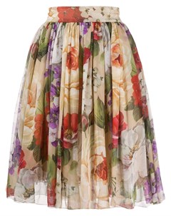 Расклешенная юбка с цветочным принтом Dolce&gabbana