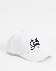 Черно белая кепка с логотипом Sixth june