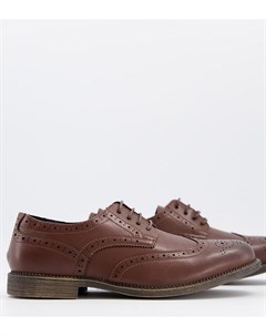 Строгие светло коричневые туфли на шнуровке для широкой стопы Truffle collection
