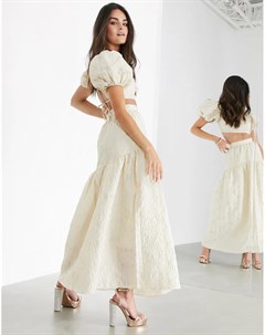 Фактурная юбка макси с цветочным принтом от комплекта Asos edition