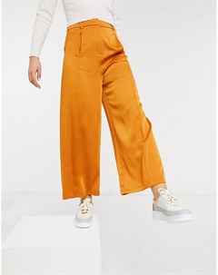 Широкие брюки темно оранжевого цвета Native youth