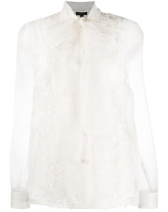 Полупрозрачная блузка с цветочной вышивкой Escada