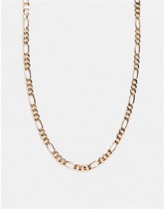 Золотистое ожерелье из цепочки Фигаро Asos design