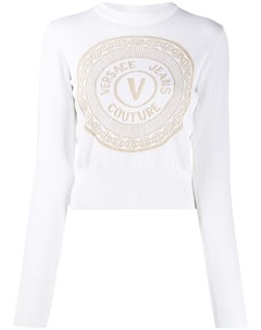 Джемпер с вышитым логотипом Versace jeans couture