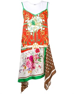 Двухслойное платье с платочным принтом Parosh
