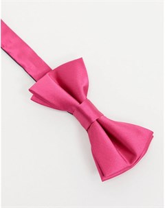 Ярко розовый атласный галстук бабочка Twisted tailor