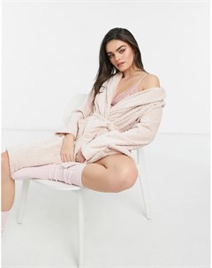Розовый мягкий халат Vero moda