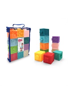 Развивающая игрушка Мягкие кубики с выпуклыми элементами в сумочке 10 шт Elefantino