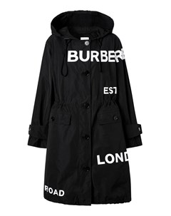 Черная парка с логотипами Burberry